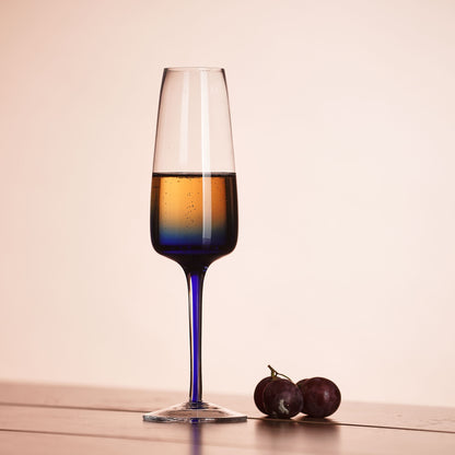 Champagne Glass Royal Rhapsody - Blue Champagne Glasses Set (200 ml)