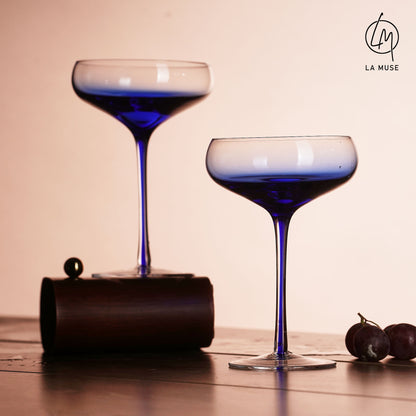 Cocktail Glass Royal Rhapsody - Blue Cocktail Glasses Set (230 ml)