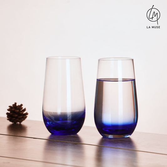Tumblers Royal Rhapsody - Blue Tumbler Glasses Set (540 ml)