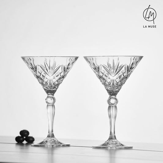 Diamond Duranta - Martini Cocktail Glasses Set (210 ml)