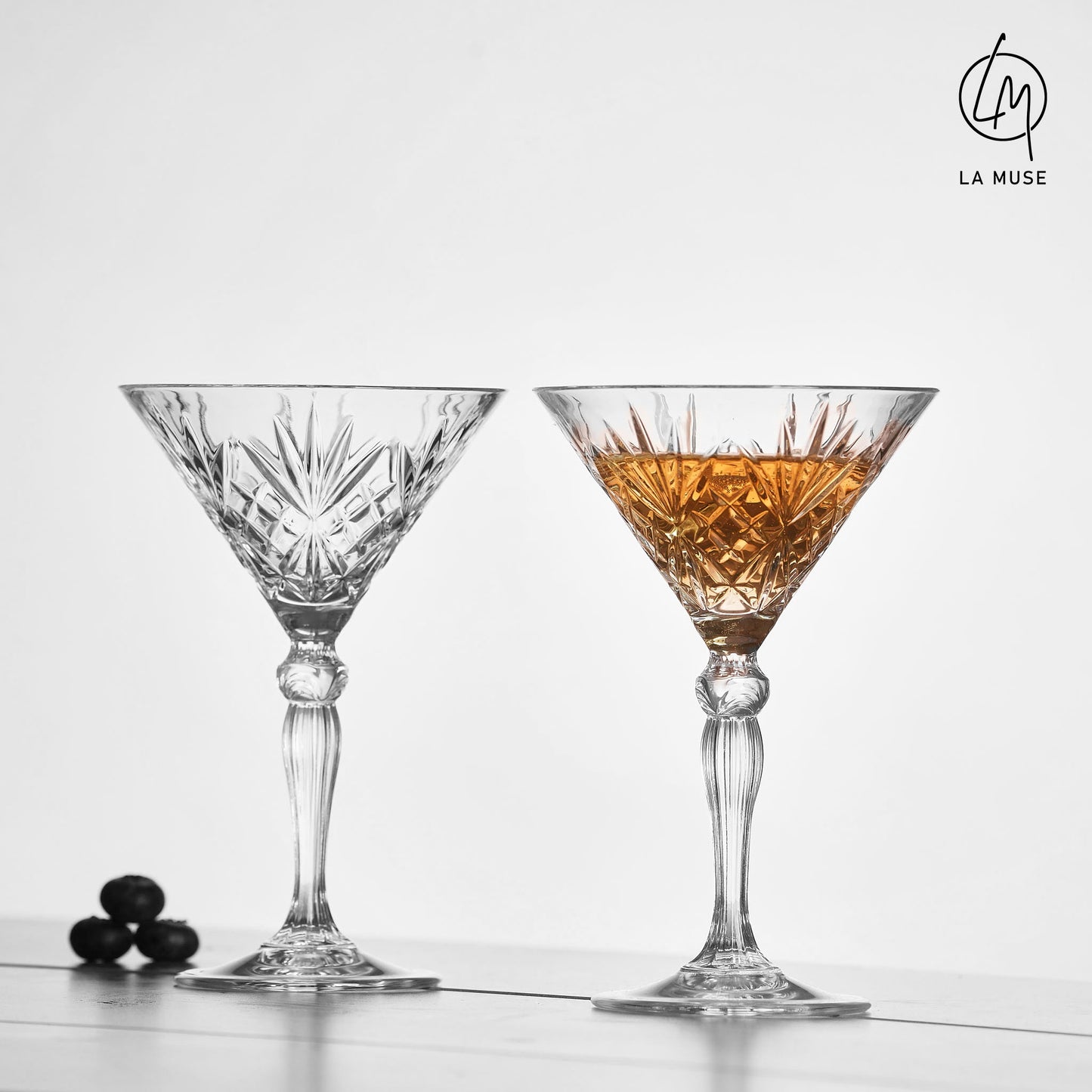 Diamond Duranta - Martini Cocktail Glasses Set (210 ml)