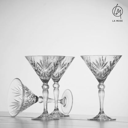 Diamond Duranta - Martini Cocktail Glasses Set (210 ml)