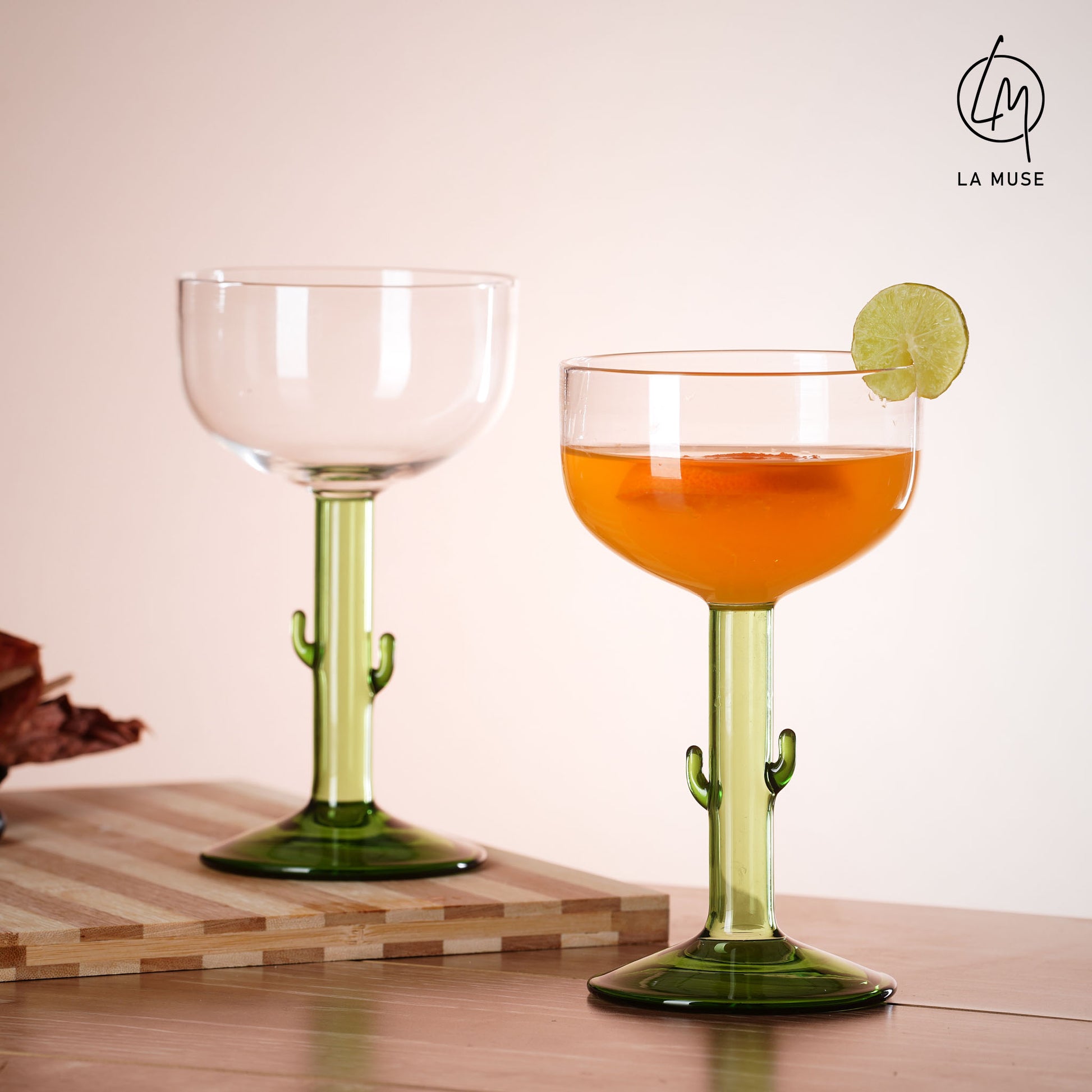 Cocktail Glass Cacti Coupe - Cocktail Glasses Set of 2 (250 ml)