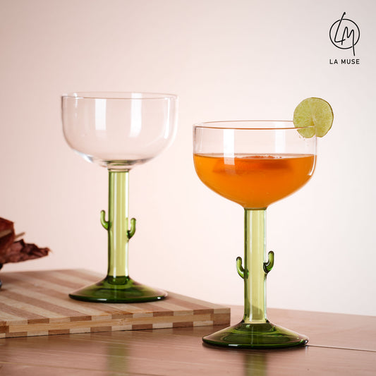 Cocktail Glass Cacti Coupe - Cocktail Glasses Set of 2 (250 ml)