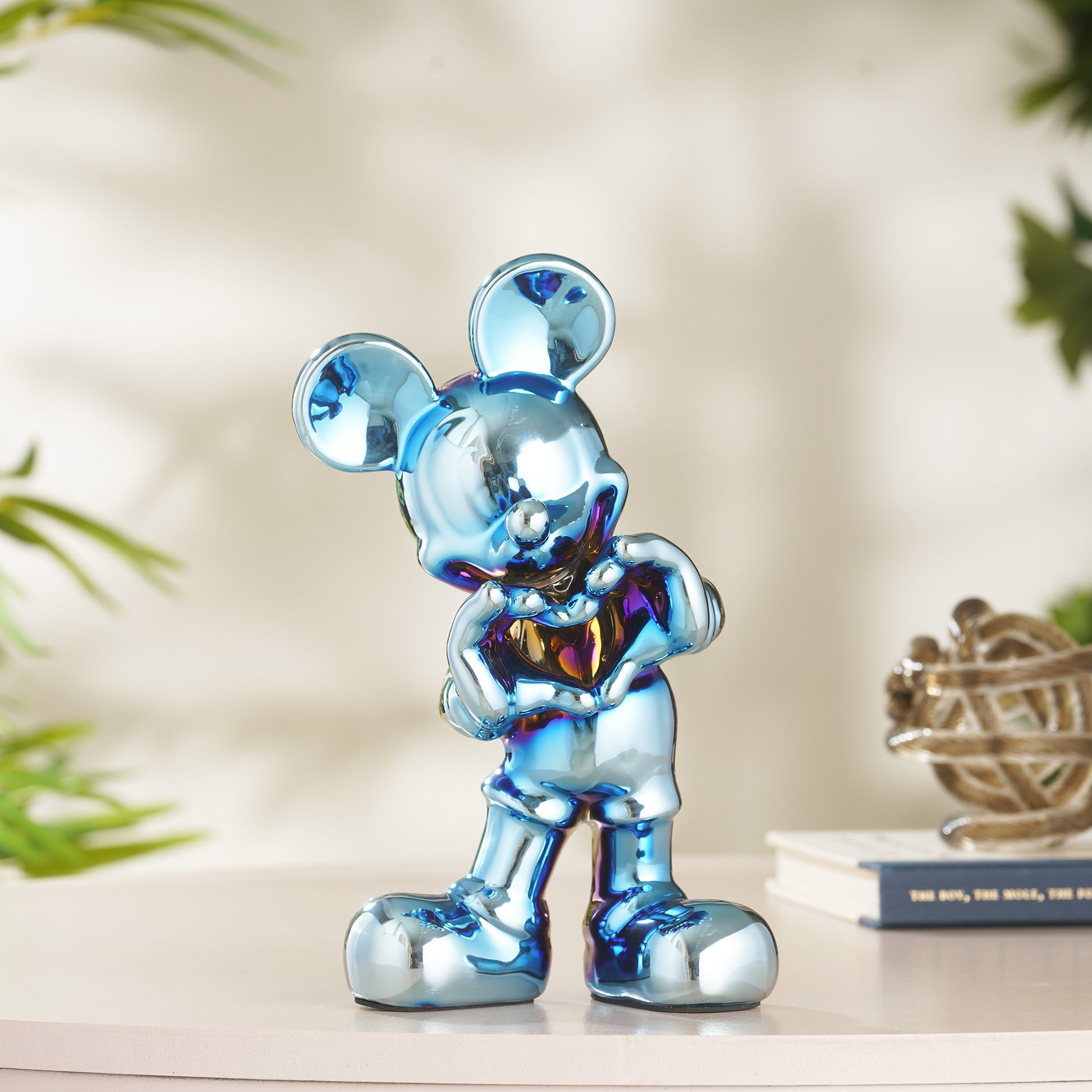 Showpiece Glimpses of Innocence : Ceramic Mickey Mouse Table Showpiece - Electric Blue