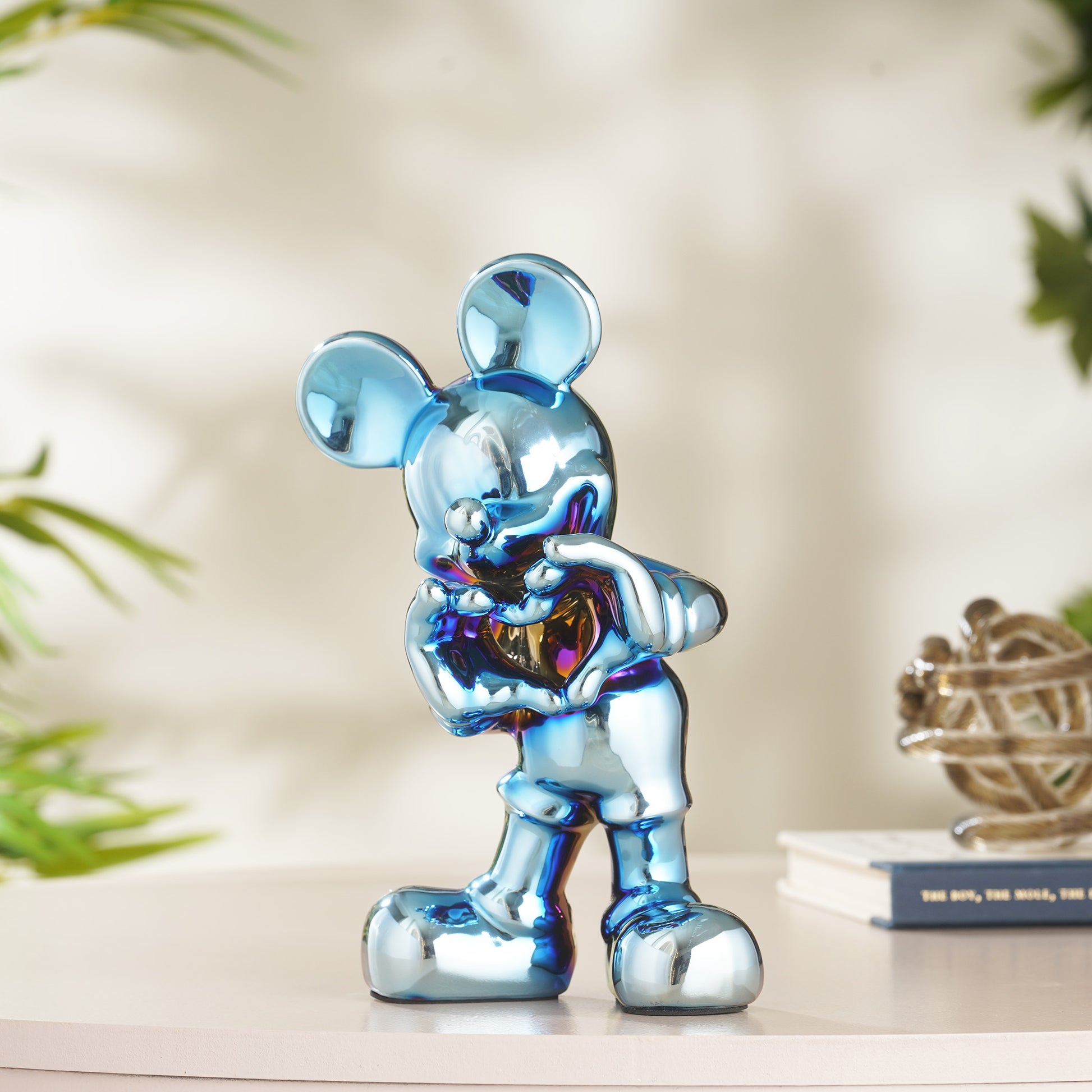 Showpiece Glimpses of Innocence : Ceramic Mickey Mouse Table Showpiece - Electric Blue
