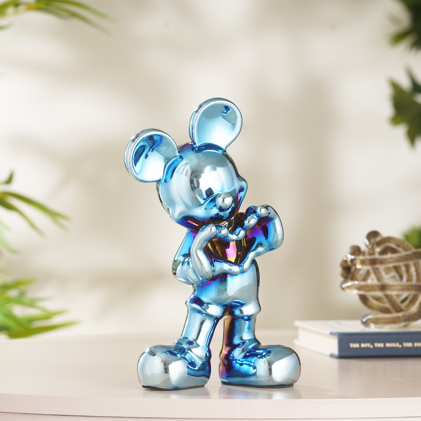 Showpiece Glimpses of Innocence : Ceramic Mickey Mouse Table Showpiece - Electric Blue