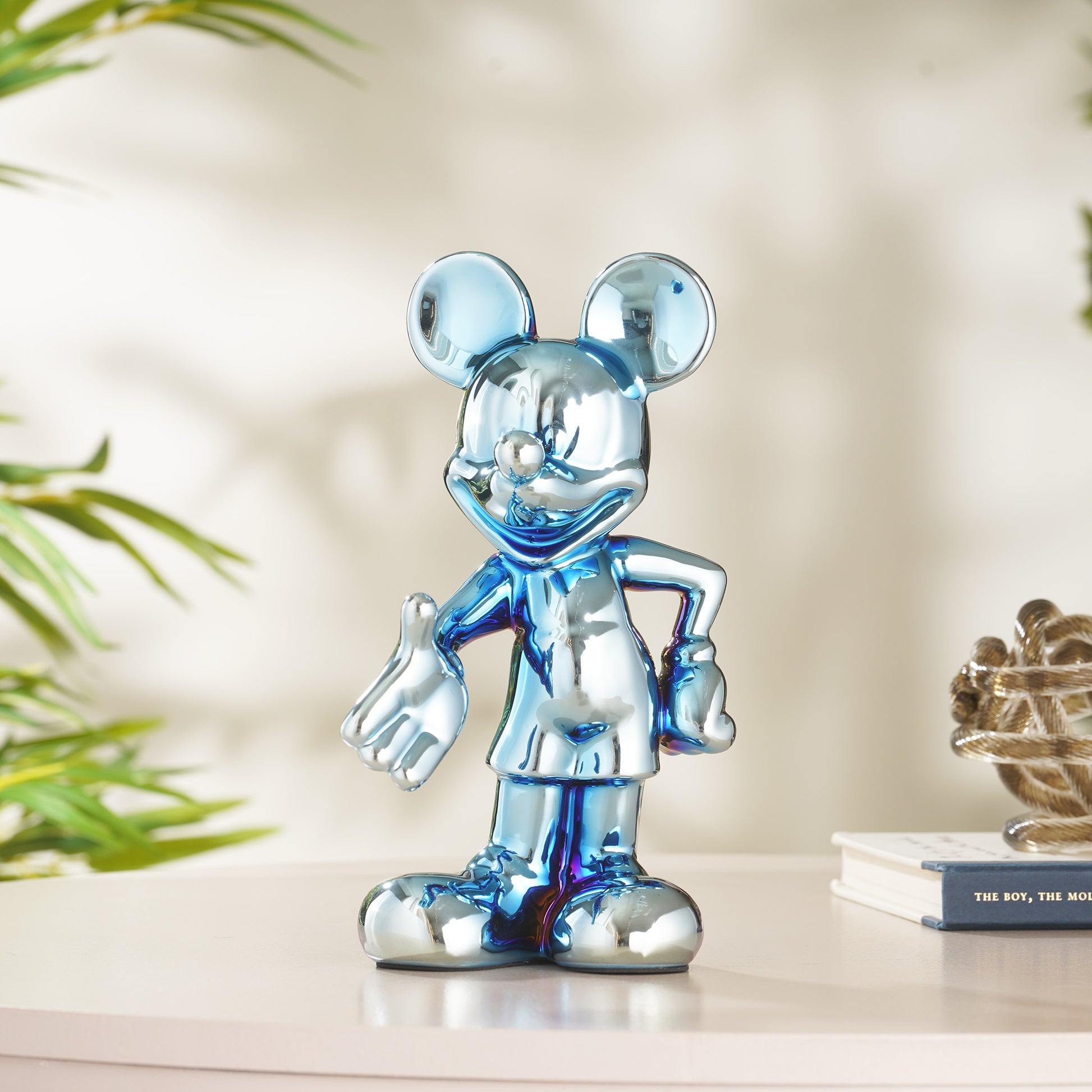Showpiece Glimpses of Innocence : Ceramic Mickey Mouse Table Showpiece - Electric Blue