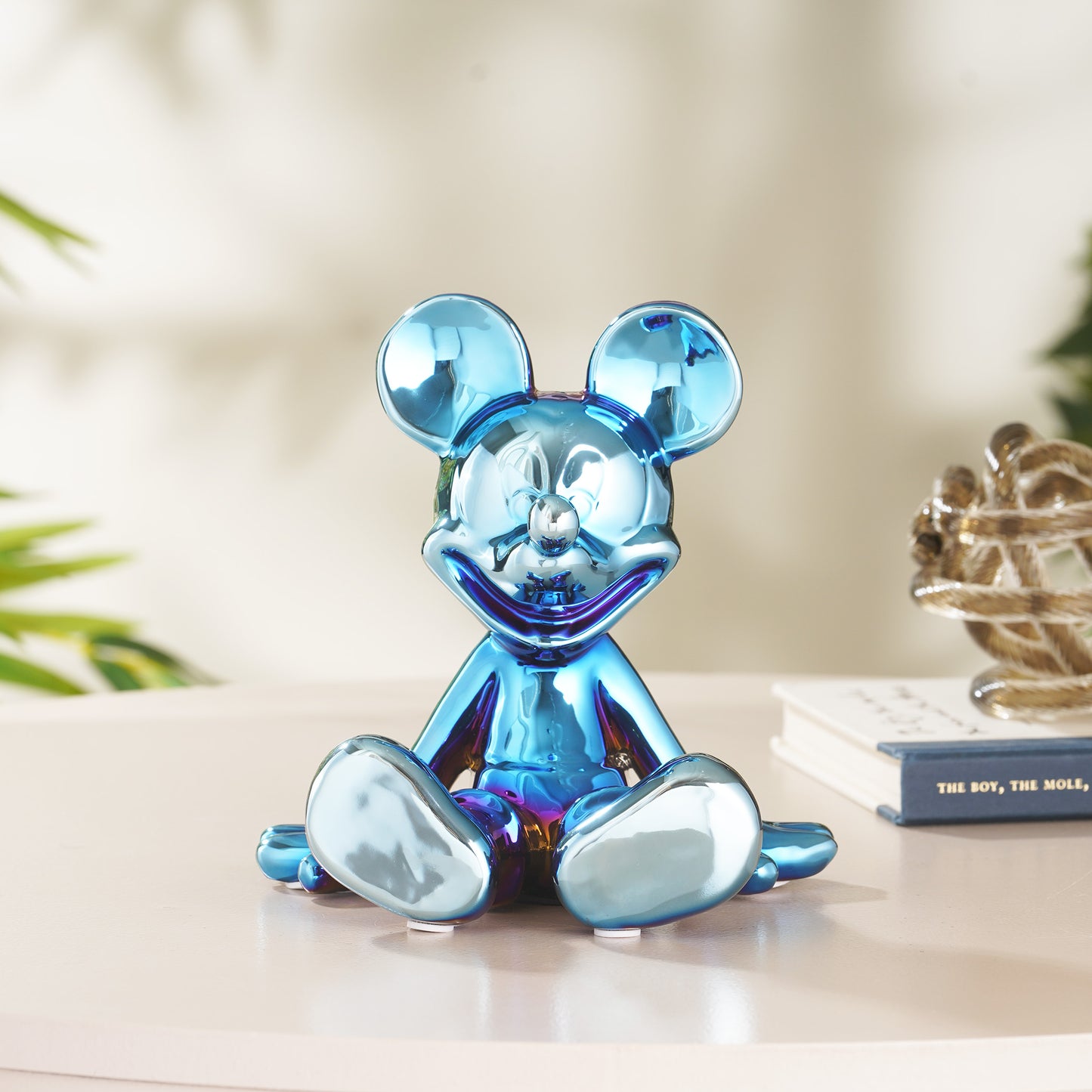 Showpiece Glimpses of Innocence : Ceramic Mickey Mouse Table Showpiece - Electric Blue