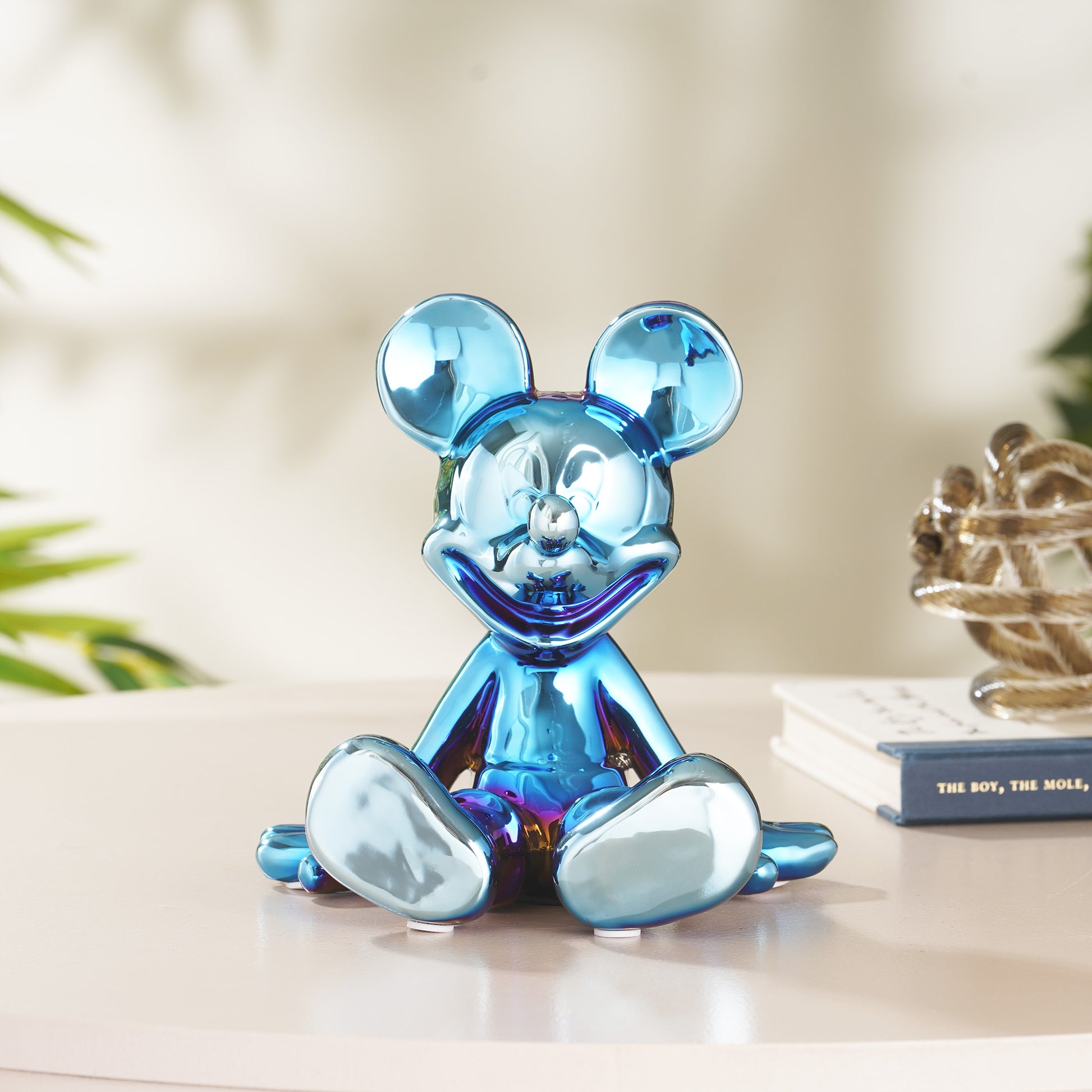 Showpiece Glimpses of Innocence : Ceramic Mickey Mouse Table Showpiece - Electric Blue