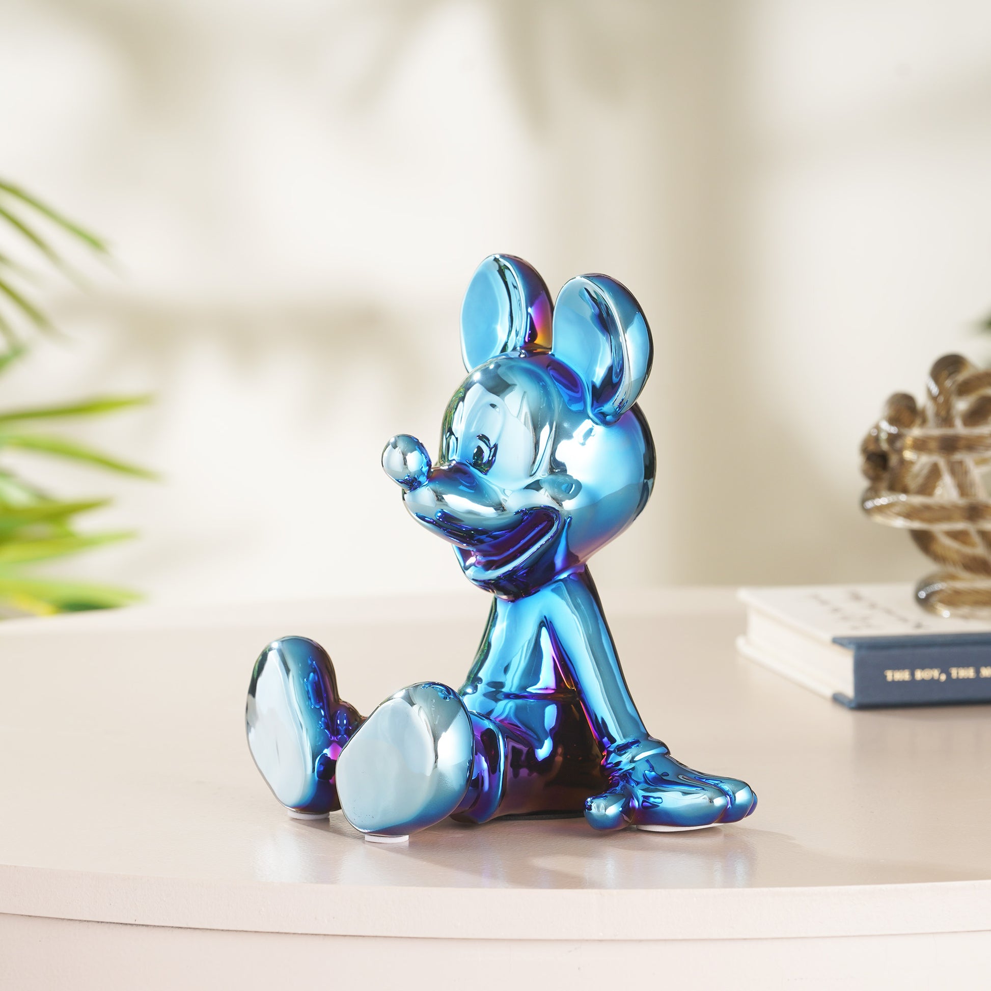 Showpiece Glimpses of Innocence : Ceramic Mickey Mouse Table Showpiece - Electric Blue