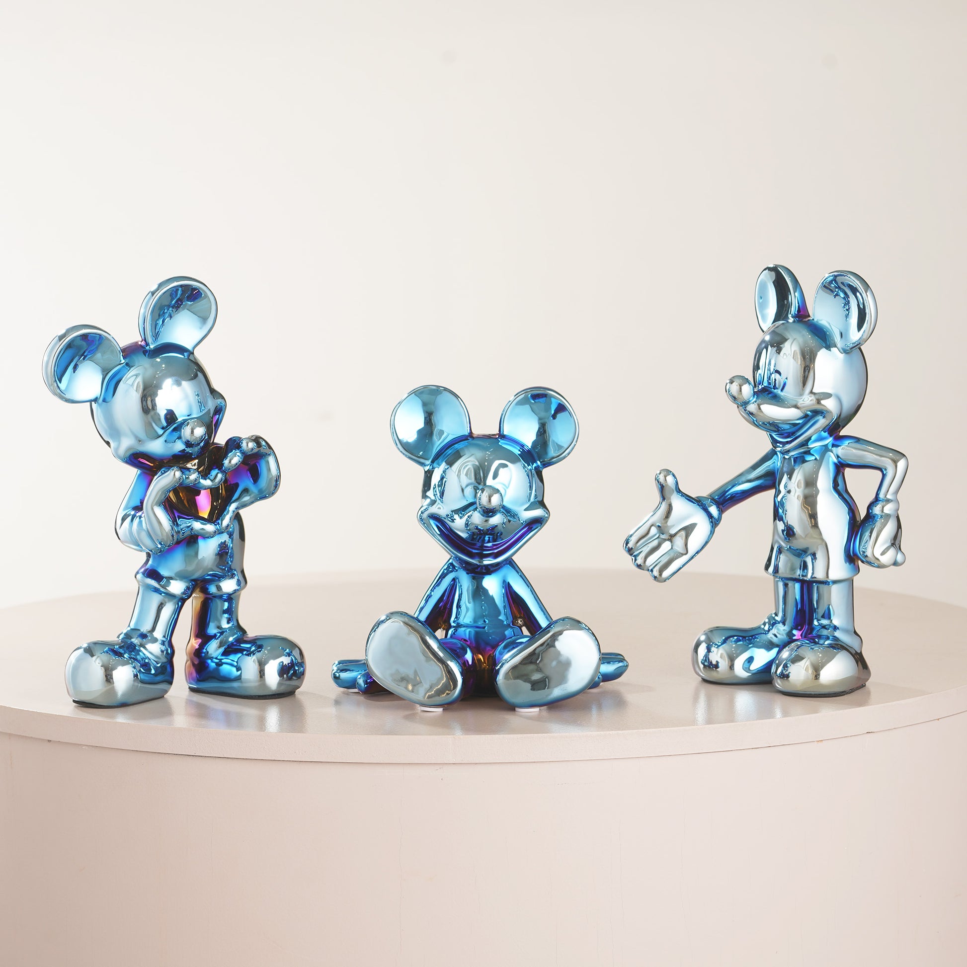 Showpiece Glimpses of Innocence : Ceramic Mickey Mouse Table Showpiece - Electric Blue