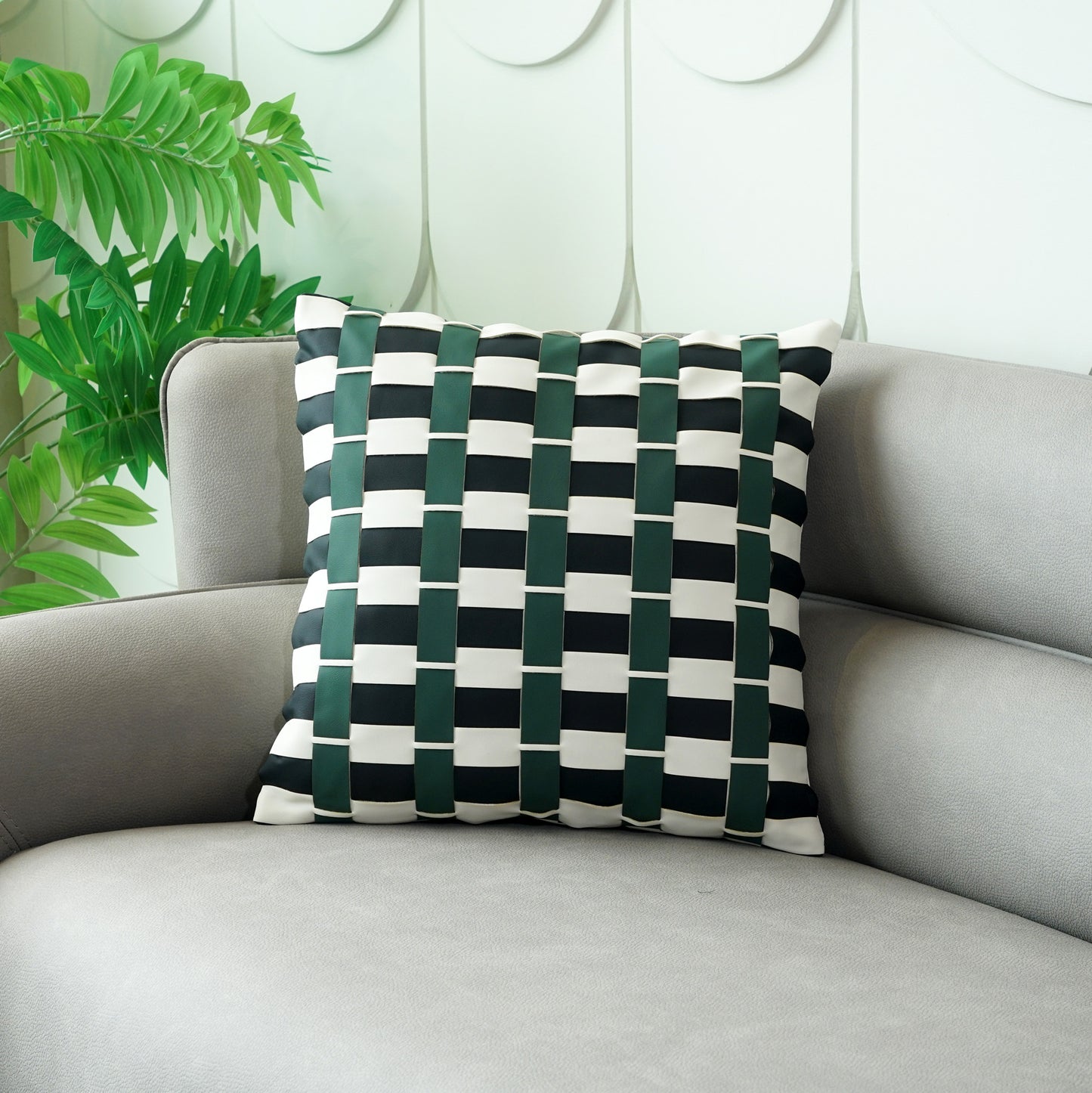 Cushion Cover Bold & Brazen - Faux Leather Cushion Cover - Style 2