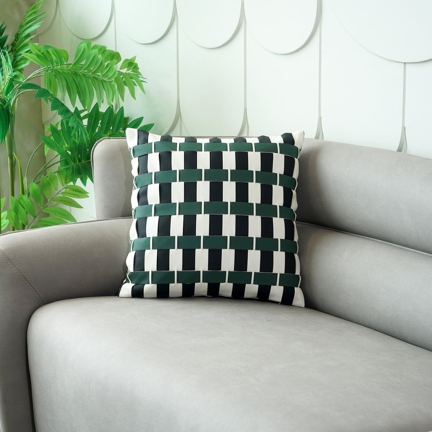 Cushion Cover Bold & Brazen - Faux Leather Cushion Cover - Style 2