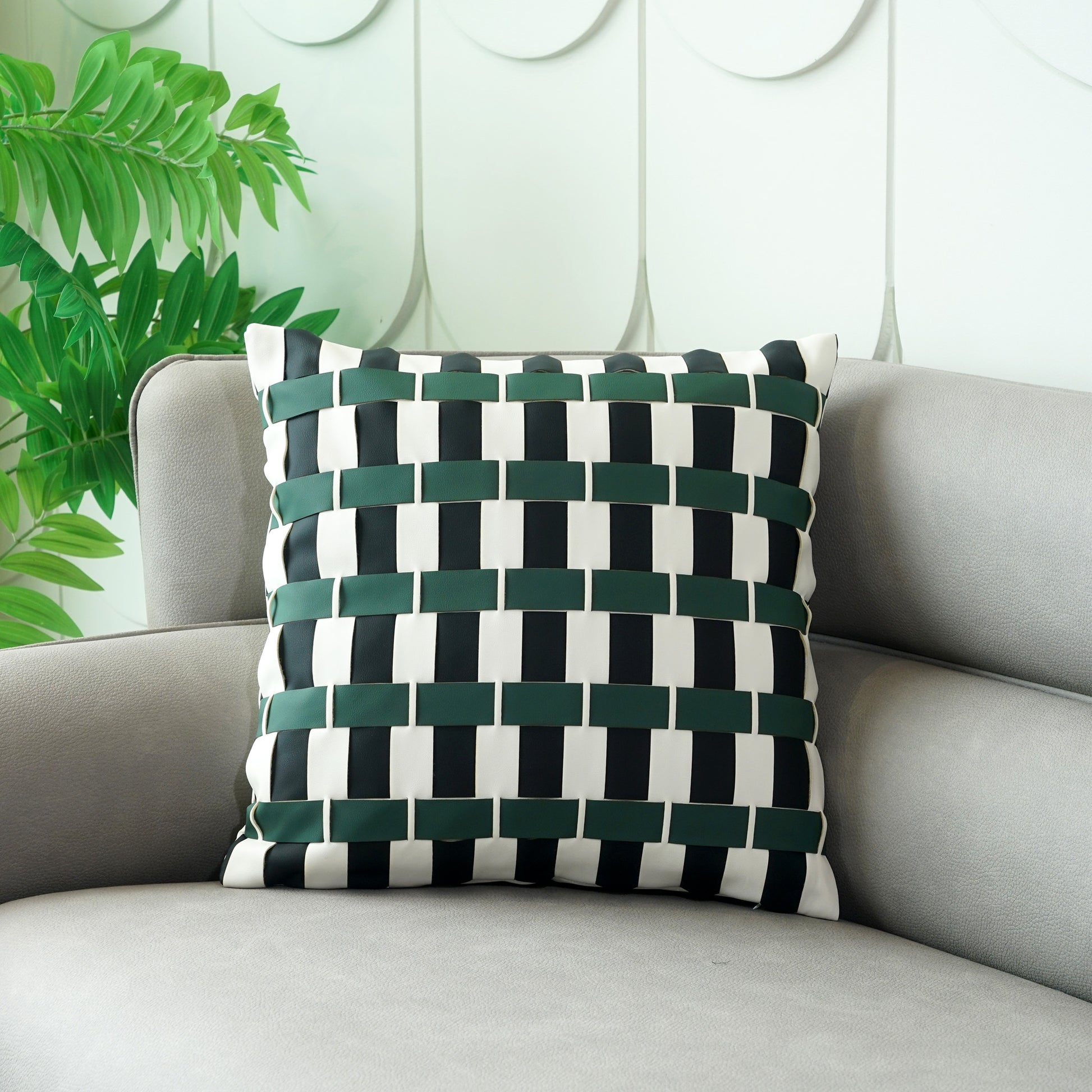 Cushion Cover Bold & Brazen - Faux Leather Cushion Cover - Style 2