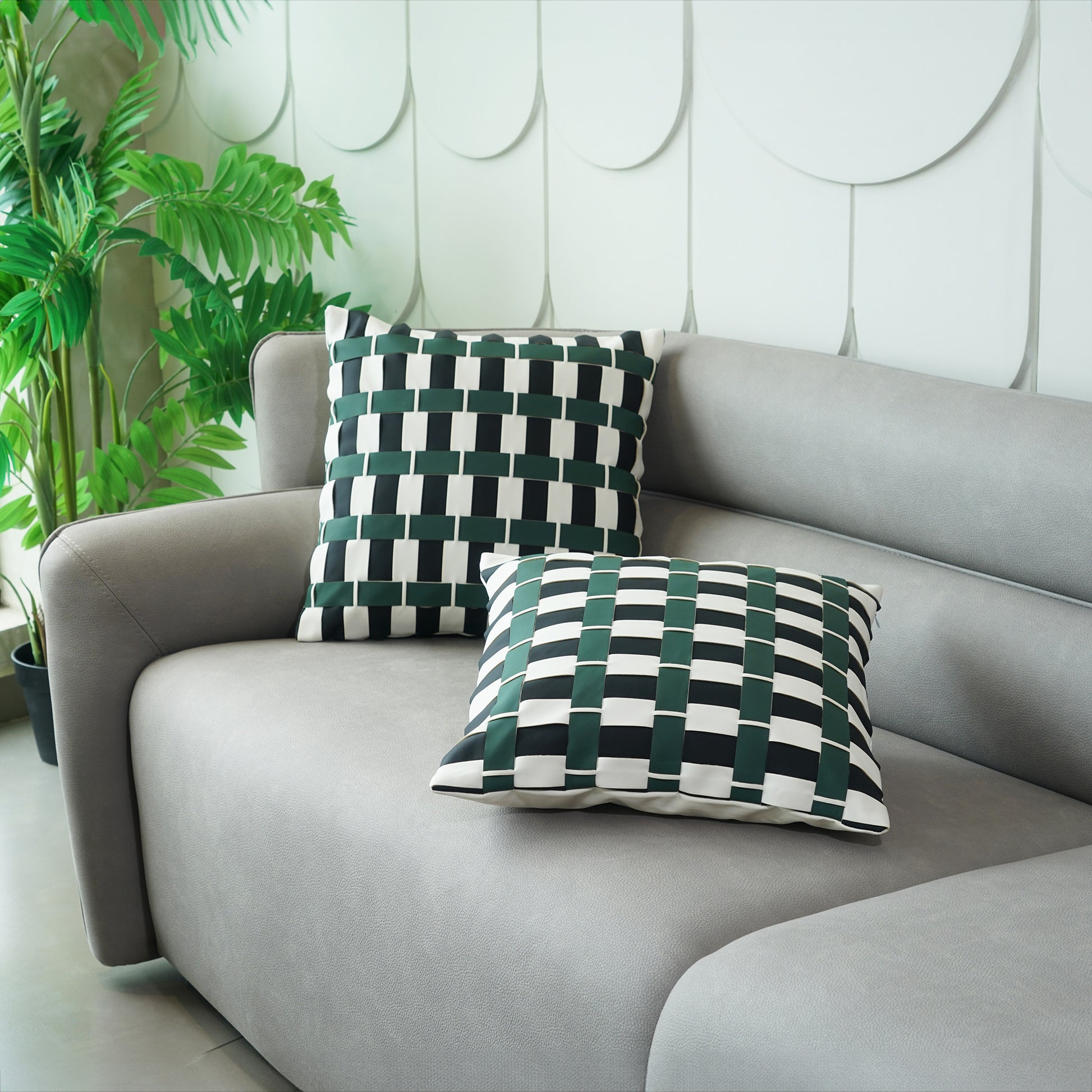 Cushion Cover Bold & Brazen - Faux Leather Cushion Cover - Style 2