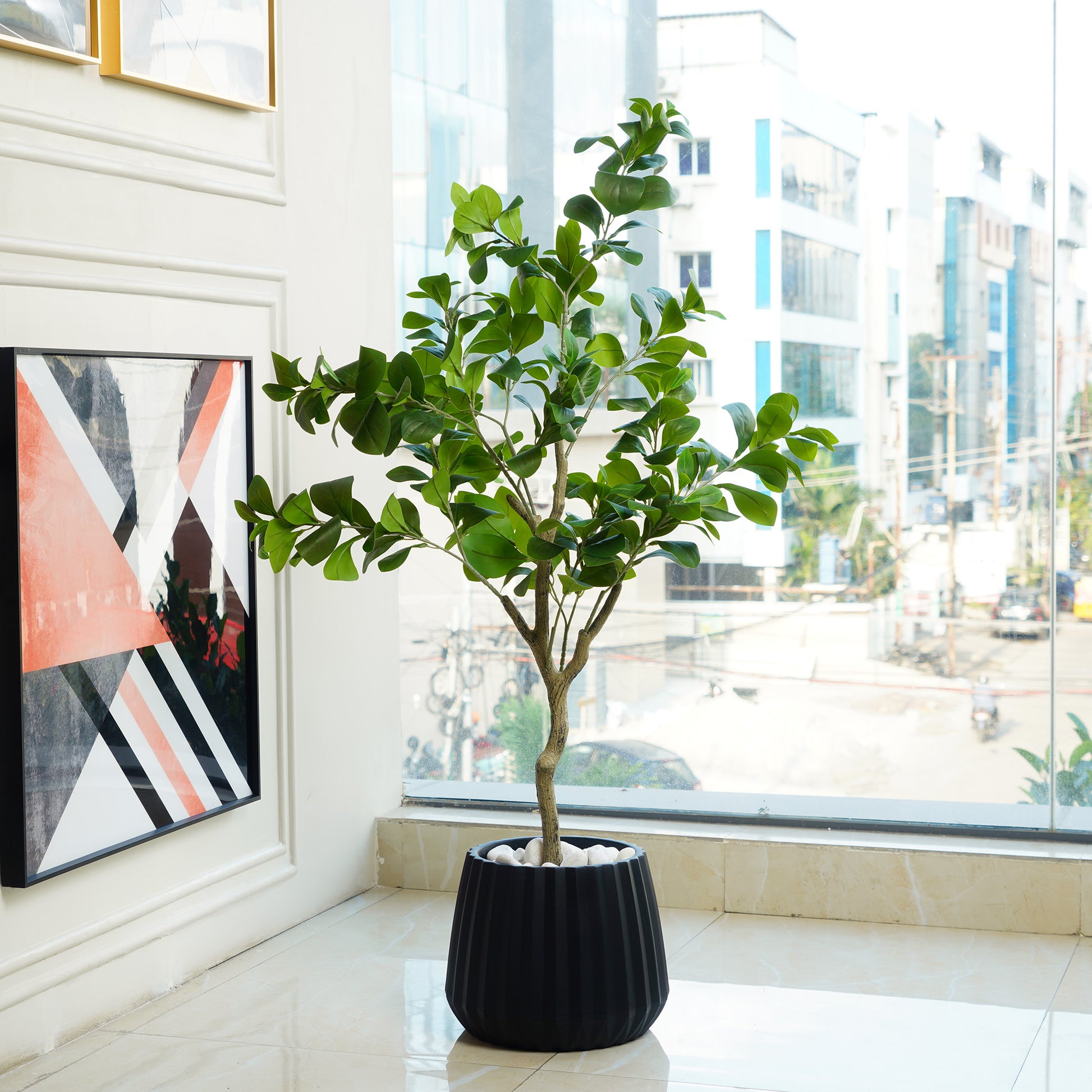Artificial Trees/Plants Peaceful Retreat ~ 4 Feet Tall Artificial Peperomia Plant