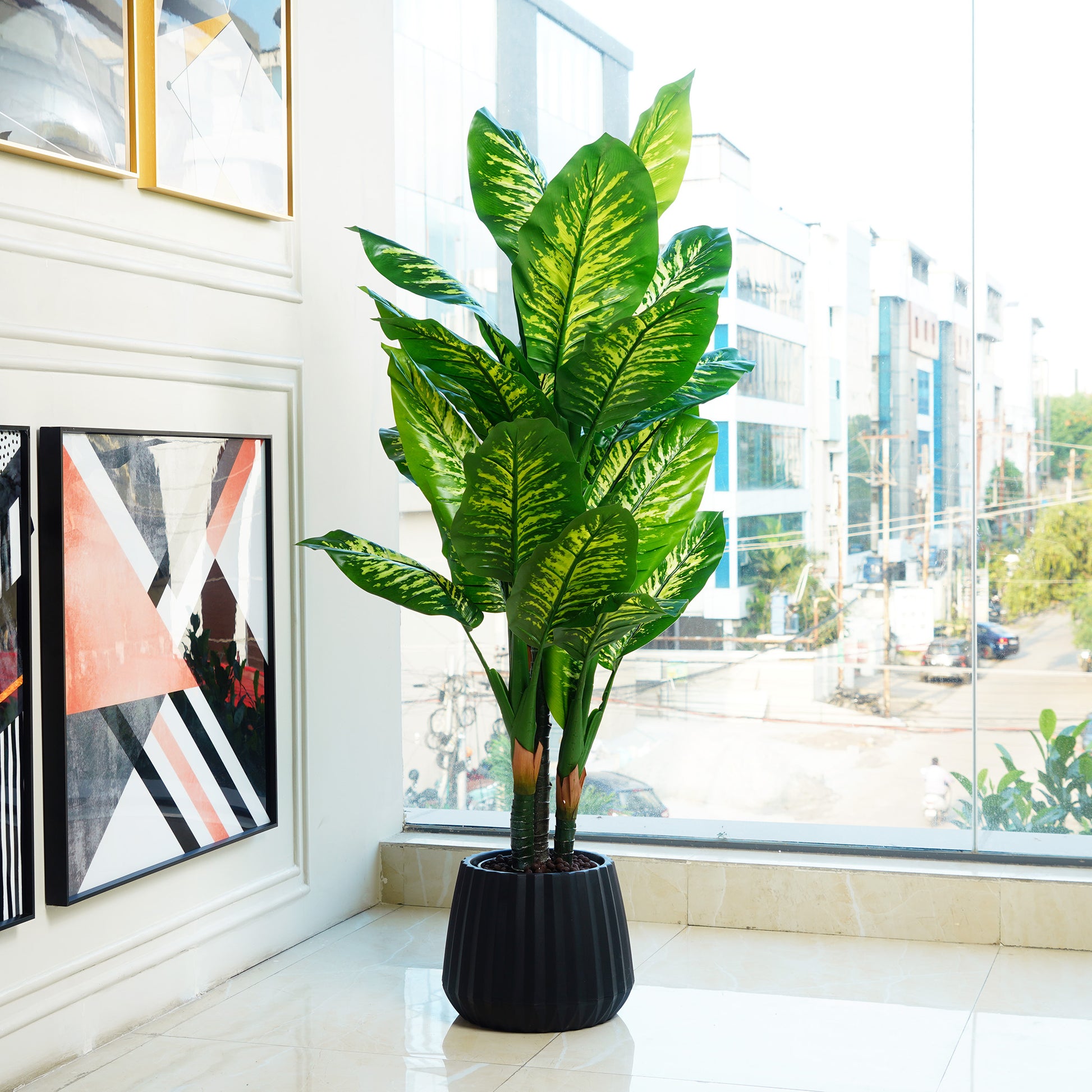 indoor plants 5 feet The Abundant Beginnings: Artificial Dieffenbachia Plant