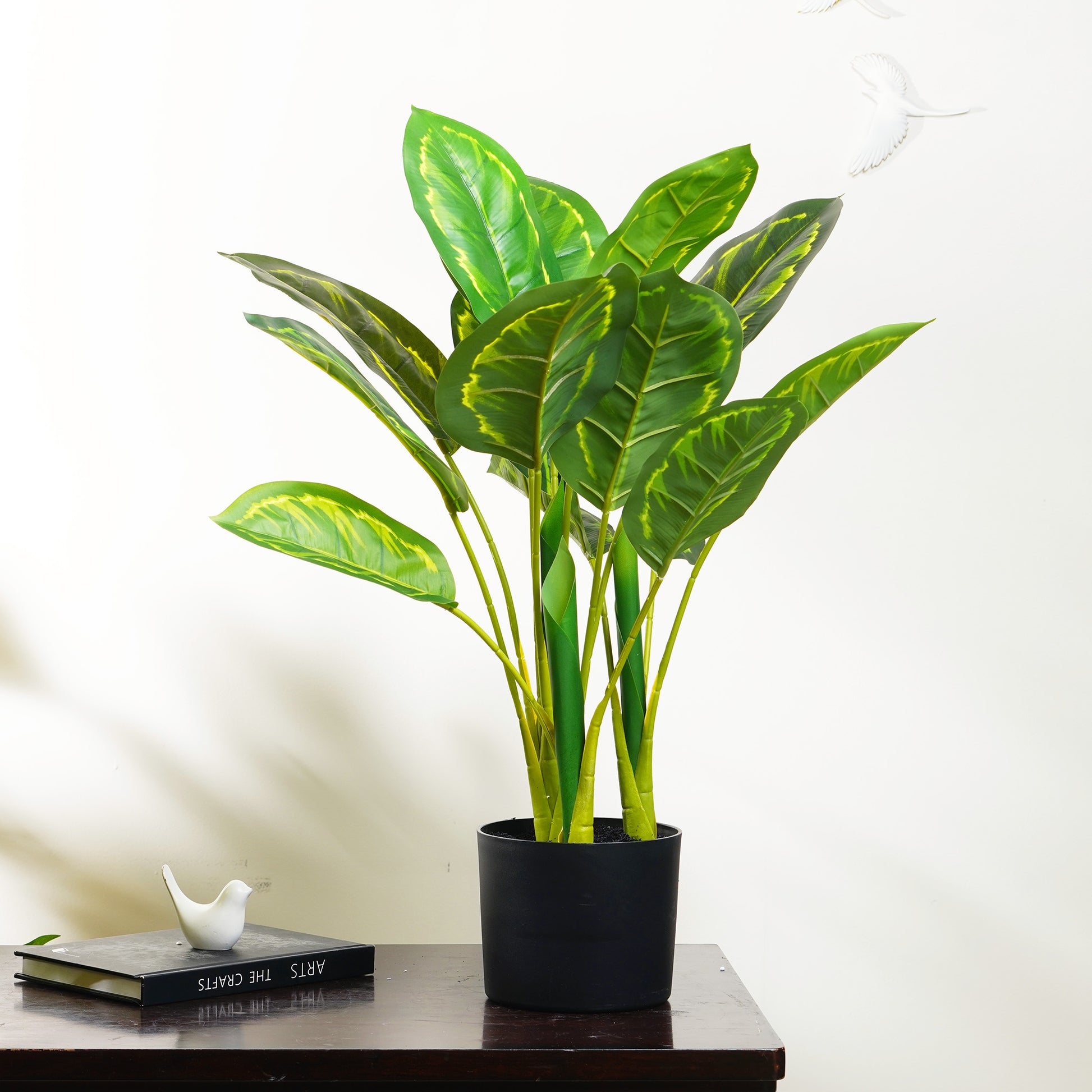 artificial plant indoor tall Lush Harmony ~ 2 Feet Tall Calathea Artificial Plant by La Muse