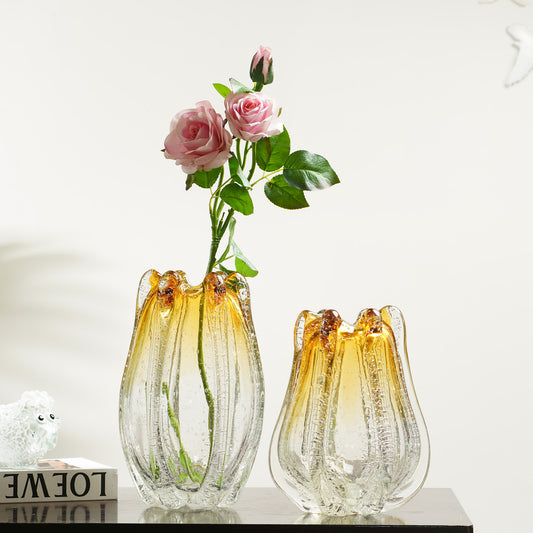 Table Vase The Golden Hour - Handmade Glass Table Vases