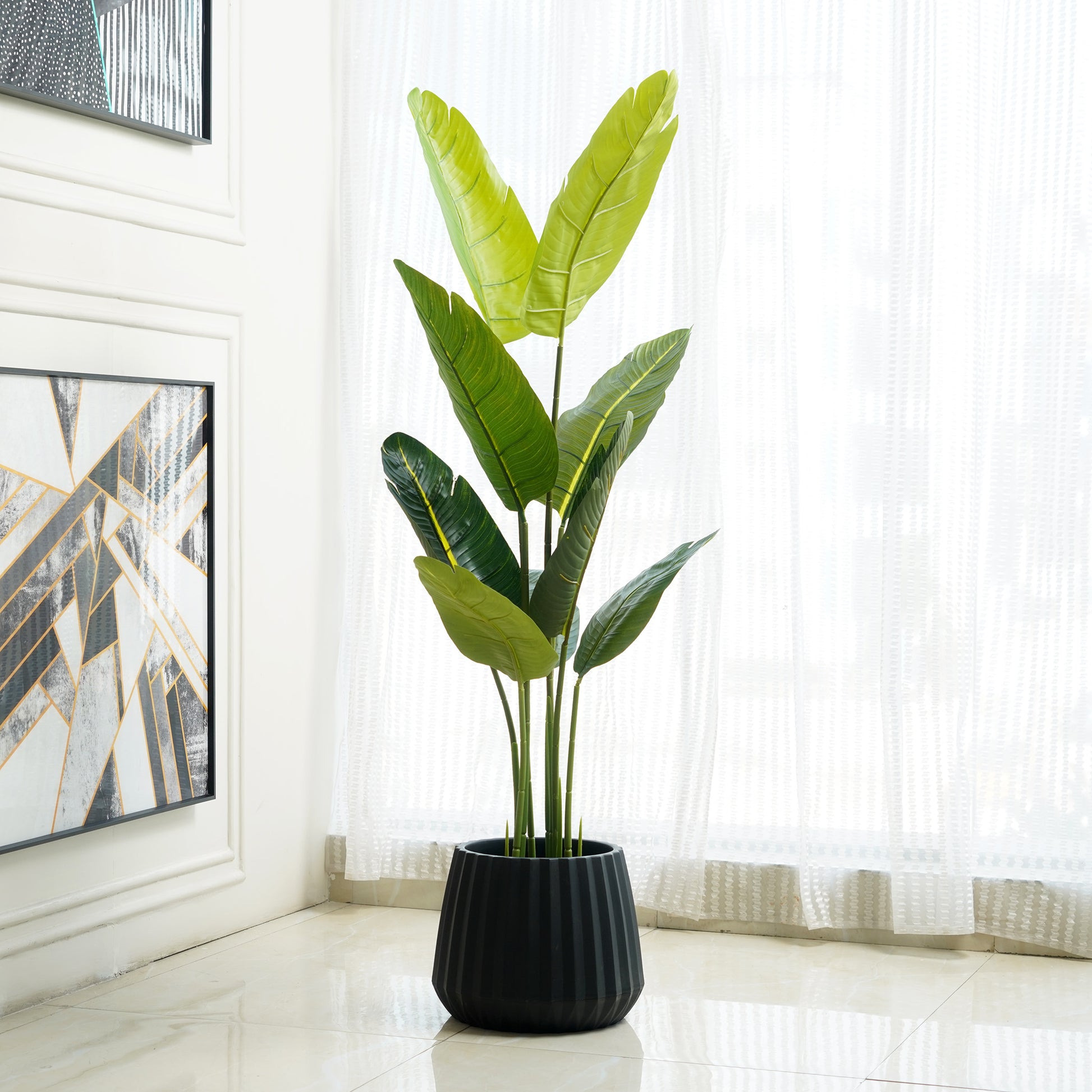 Artificial Trees/Plants Tropical Splendor - Banana Plant ~ 4 Feet Tall Artificial Tree