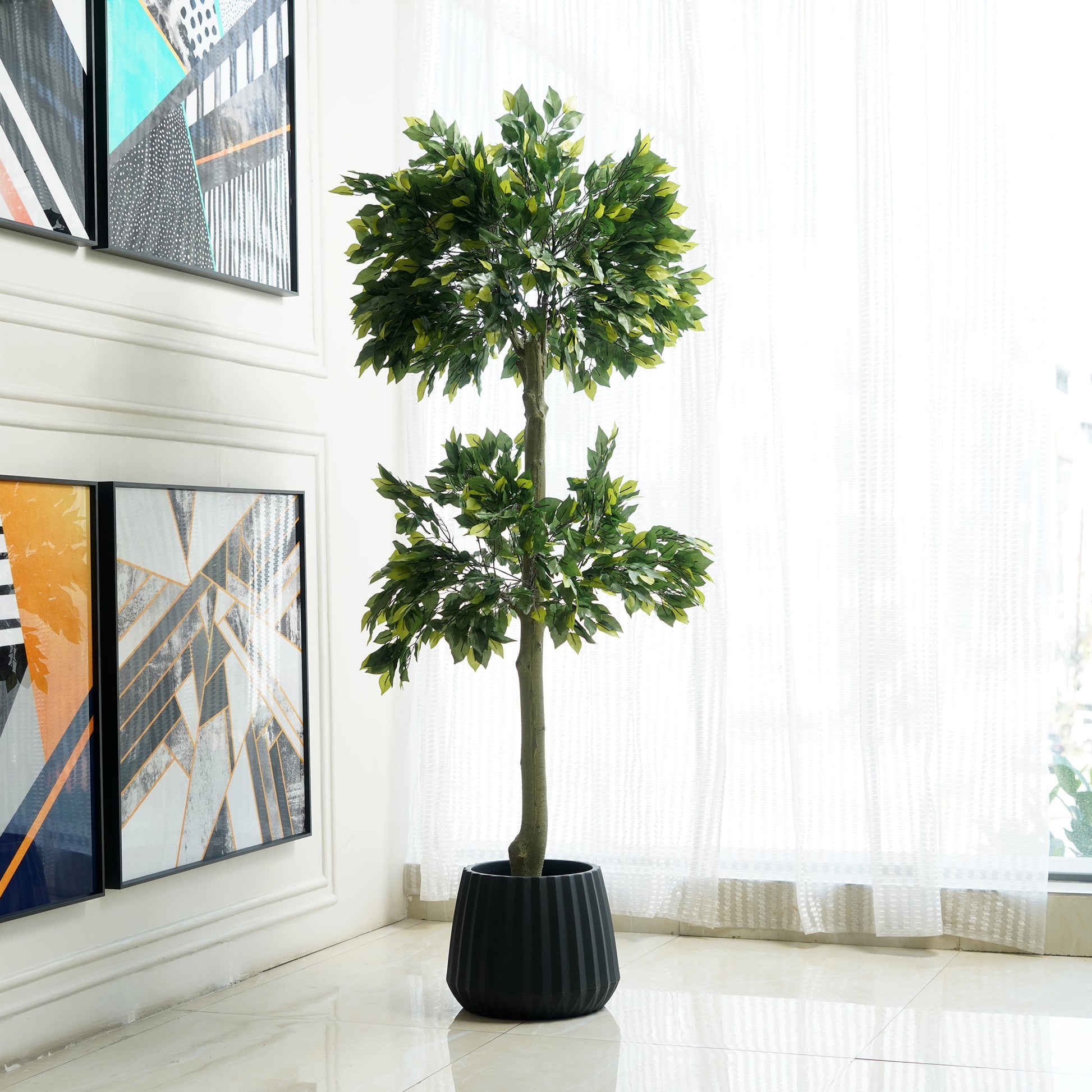 Artificial Trees/Plants Whispers of Nature - Artificial Ficus Plant ~ 5 Feet Tall