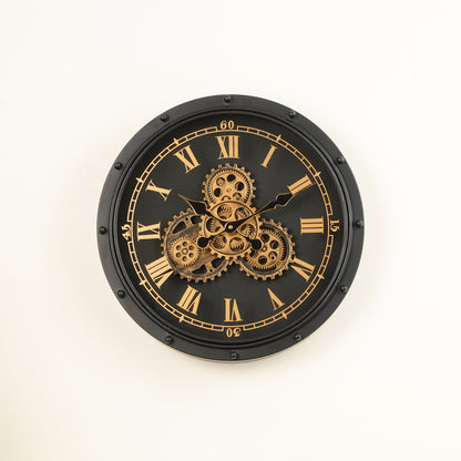 Wall Clocks The Roman Chronograph - Designer Moving Gears Wall Clock (19.6" Dia)