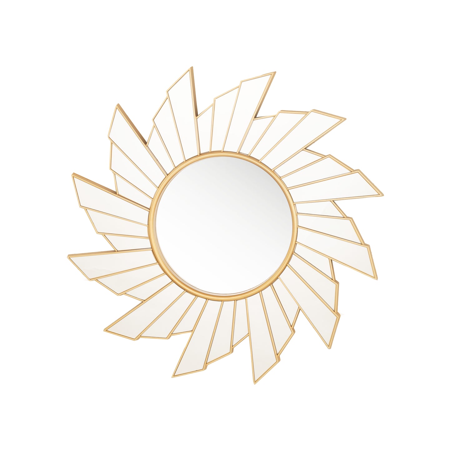 Wall Mirror Radiant Razzle - Zesty Sunburst Wall Mirror - Gold ~ 2.5 Feet Dia