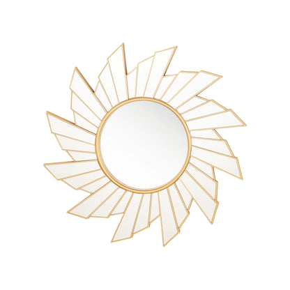 Wall Mirror Radiant Razzle - Zesty Sunburst Wall Mirror - Gold ~ 2.5 Feet Dia