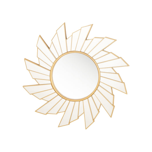 Wall Mirror Radiant Razzle - Zesty Sunburst Wall Mirror - Gold ~ 2.5 Feet Dia