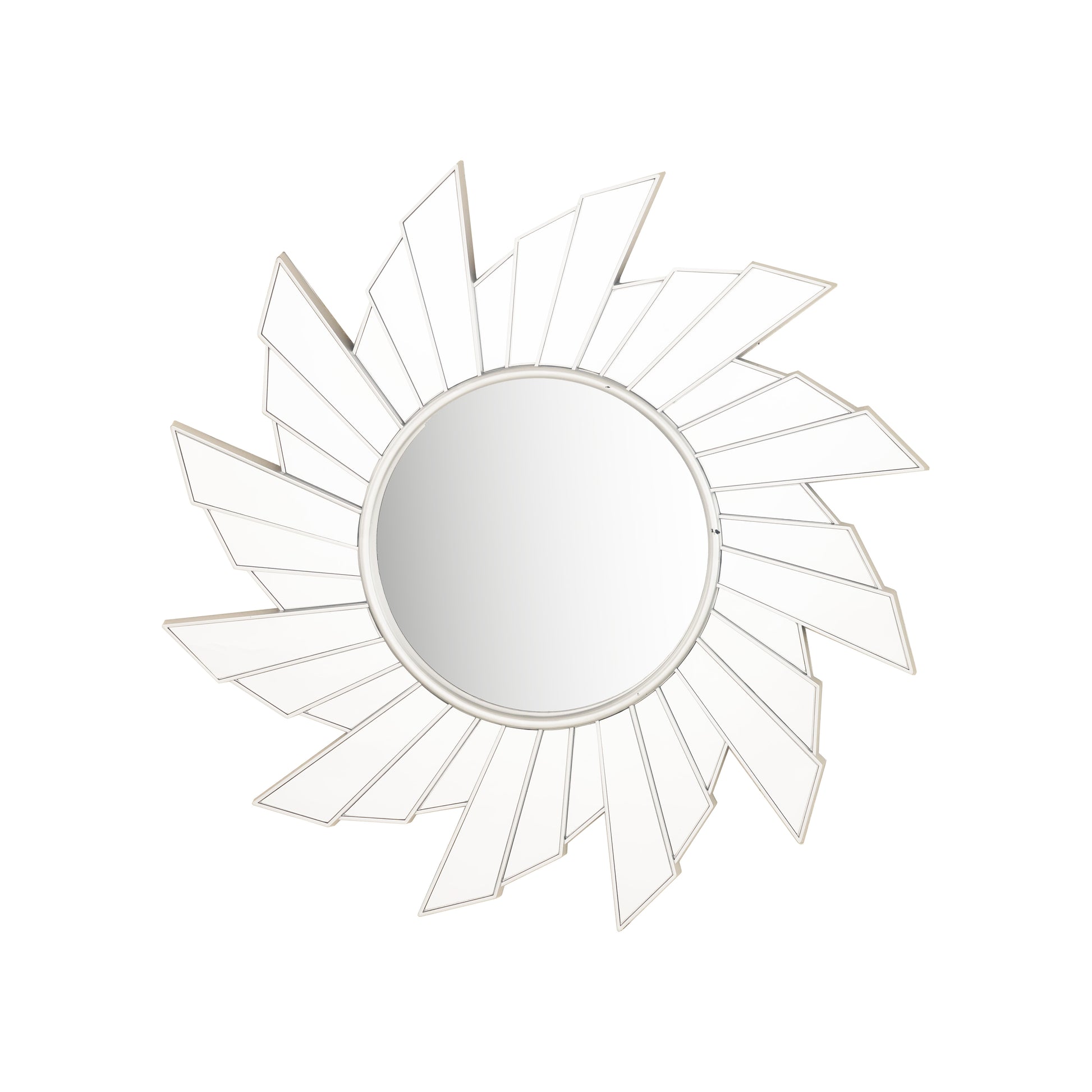 Wall Mirror Radiant Razzle - Zesty Sunburst Wall Mirror - Silver ~ 2.5 Feet Dia