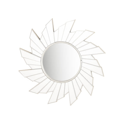 Wall Mirror Radiant Razzle - Zesty Sunburst Wall Mirror - Silver ~ 2.5 Feet Dia