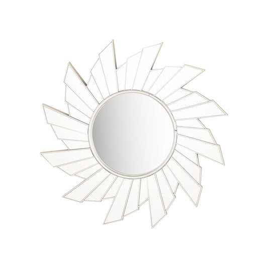 Wall Mirror Radiant Razzle - Zesty Sunburst Wall Mirror - Silver ~ 2.5 Feet Dia