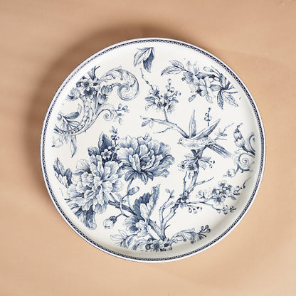 Heritage Bloom Vintage Floral Style Fine Porcelain Dinner Plate (Set of 6)