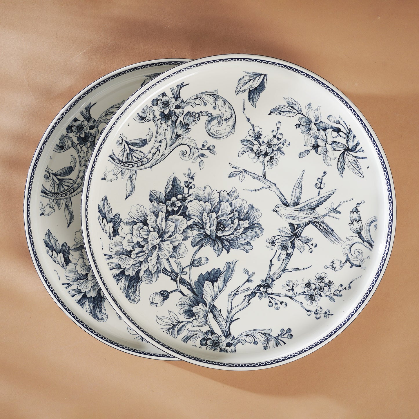 Heritage Bloom Vintage Floral Style Fine Porcelain Dinner Plate (Set of 6)
