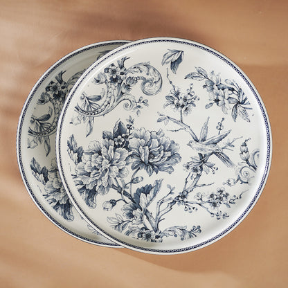 Heritage Bloom Vintage Floral Style Fine Porcelain Dinner Plate (Set of 6)