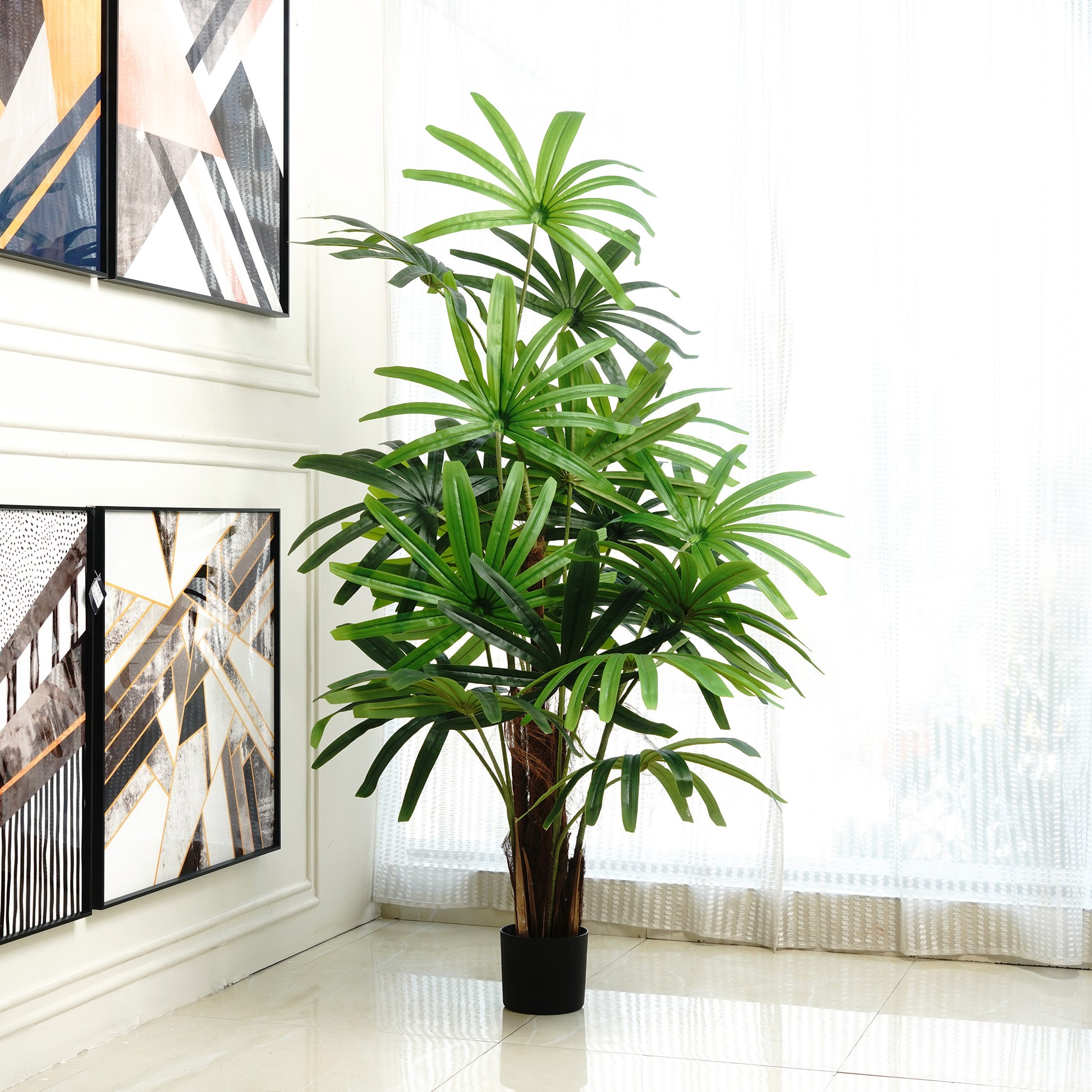 Artificial Trees/Plants Tropical Oasis ~ 6 Feet Tall Real Touch Palm Artificial Plant