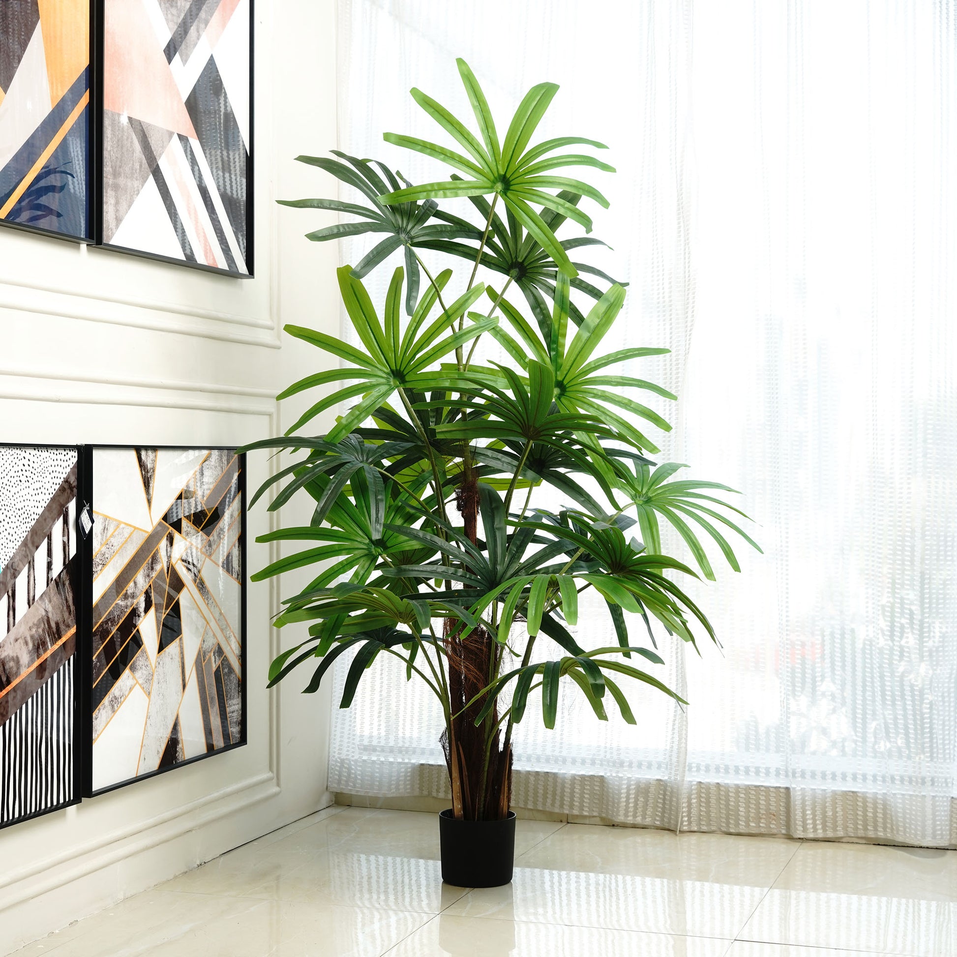 Artificial Trees/Plants Tropical Oasis ~ 6 Feet Tall Real Touch Palm Artificial Plant