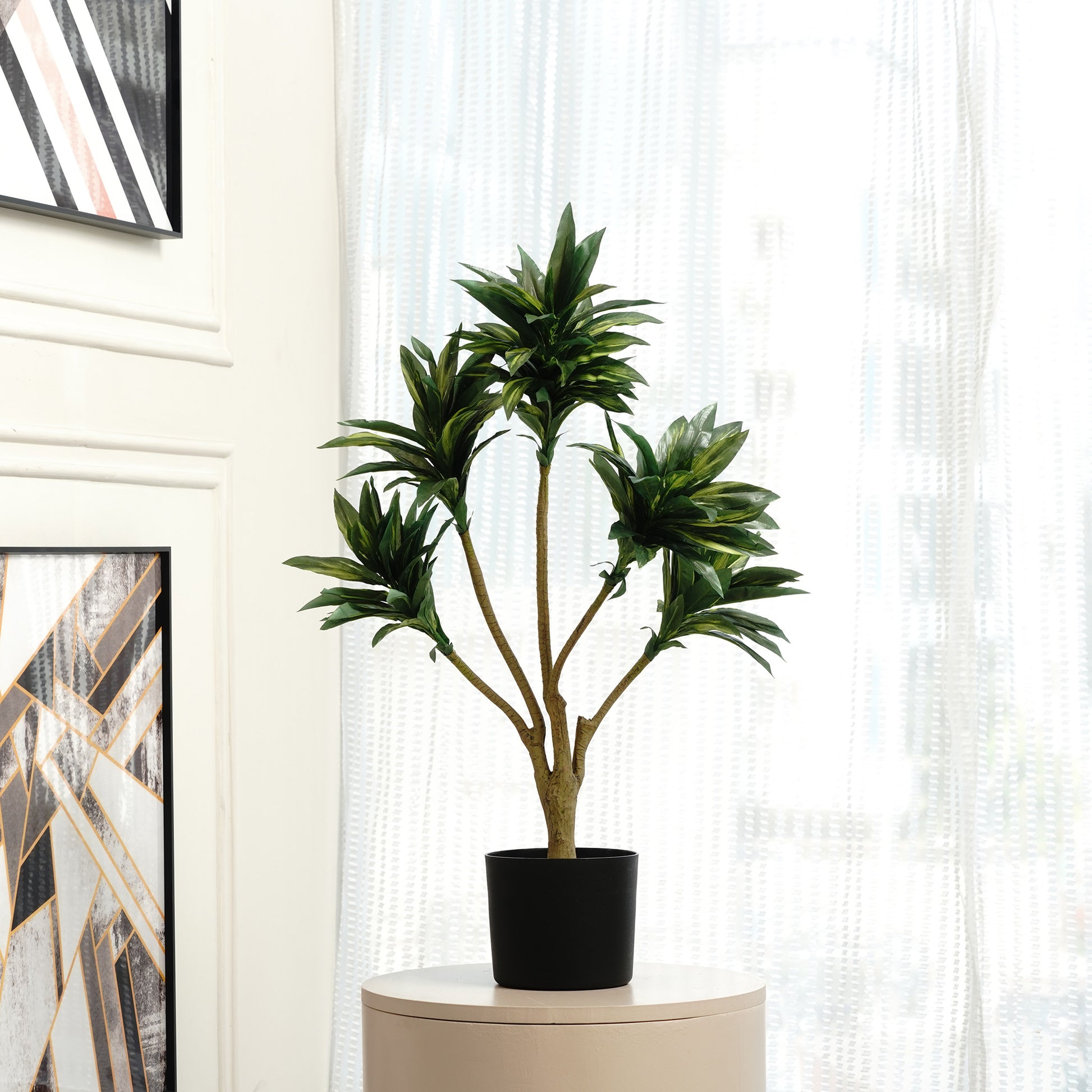 dracaena plant artificial Dracaena Dreamscape ~ 3 Feet Tall Artificial Dracaena Plant by La Muse
