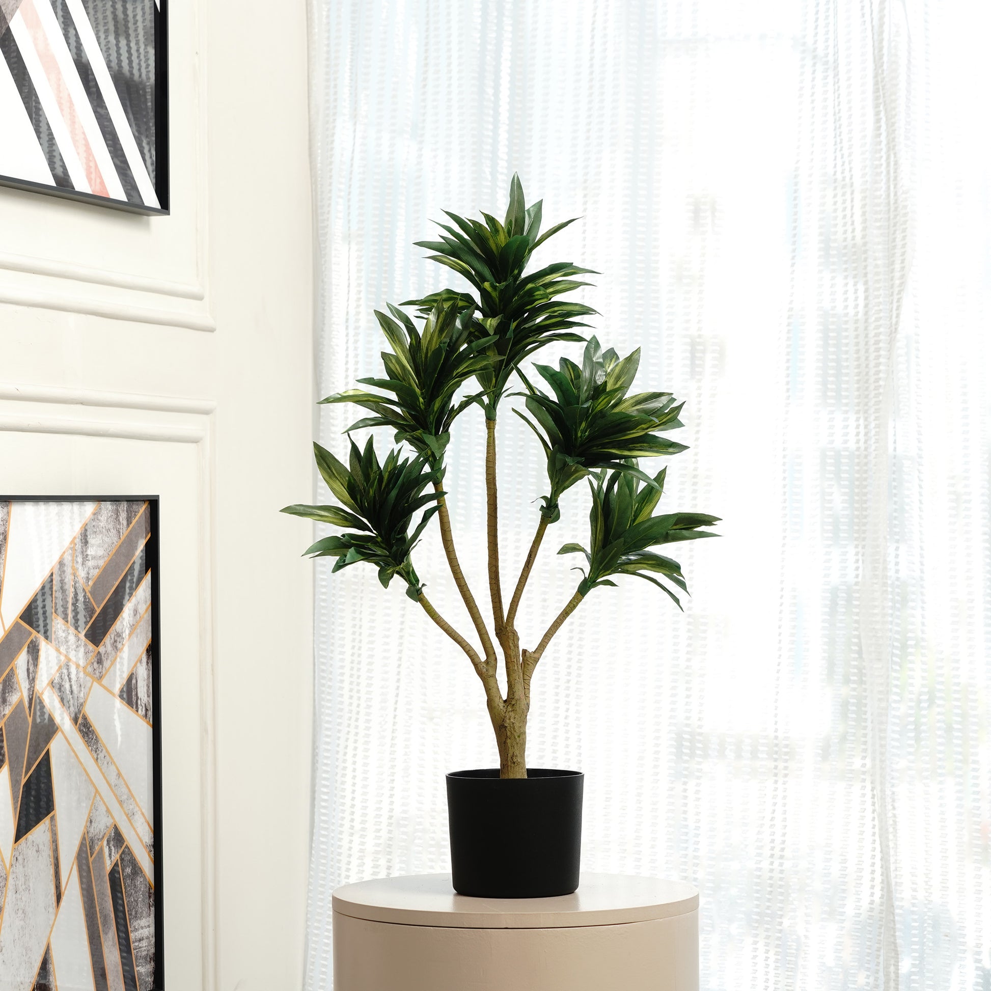 fake dracaena plant Dracaena Dreamscape ~ 3 Feet Tall Artificial Dracaena Plant by La Muse