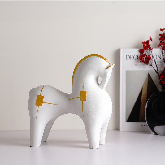 Showpiece The Strides - Modern Abstract Horse Table Showpiece