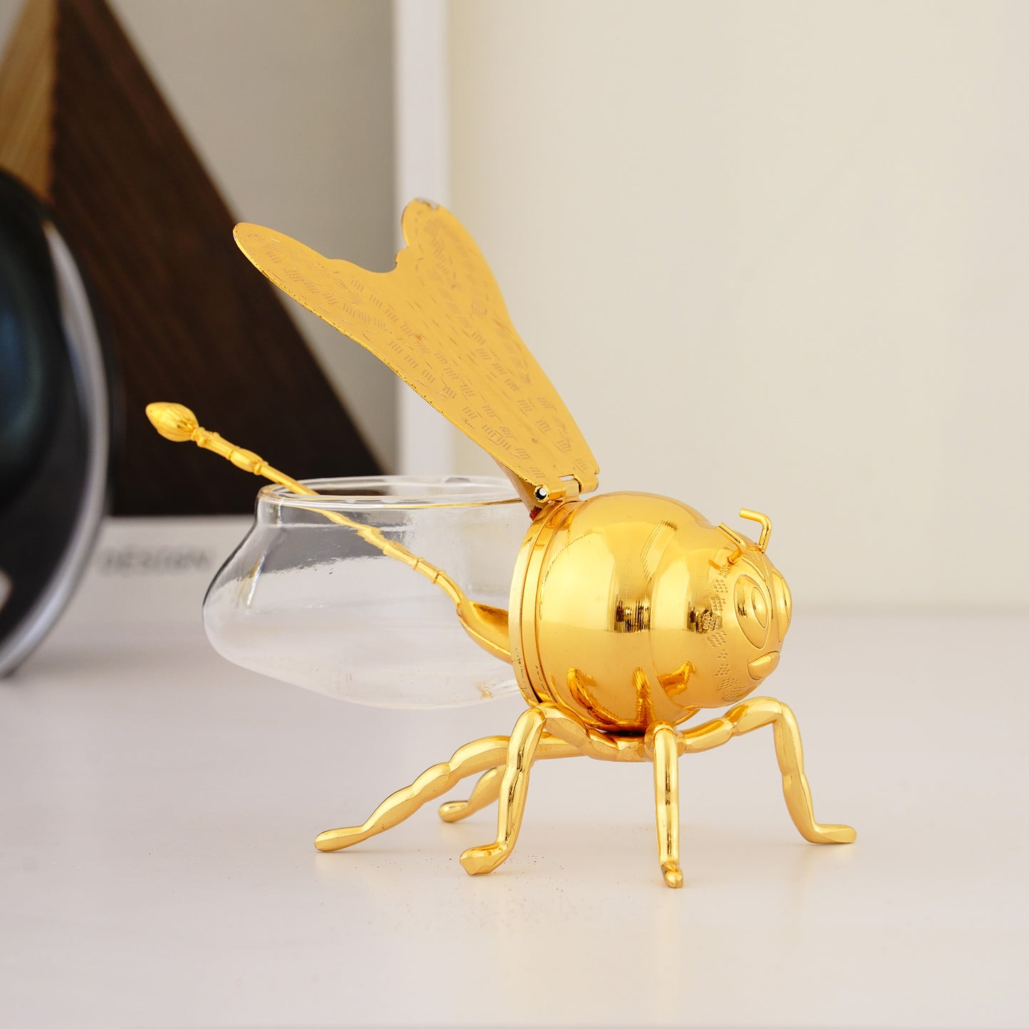 Buzzing Bliss - Bee Shaped Storage Container and Serveware - Gold