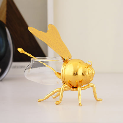Buzzing Bliss - Bee Shaped Storage Container and Serveware - Gold