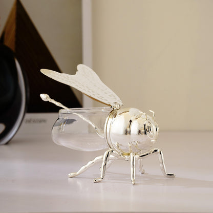 Buzzing Bliss - Bee Shaped Storage Container and Serveware - Silver