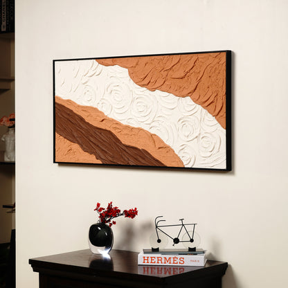 Handmade Oil Paintings Tidal Traces - Textured Handmade Oil Painting - Style 1 (~ 1.5 ft x 3.5 ft)