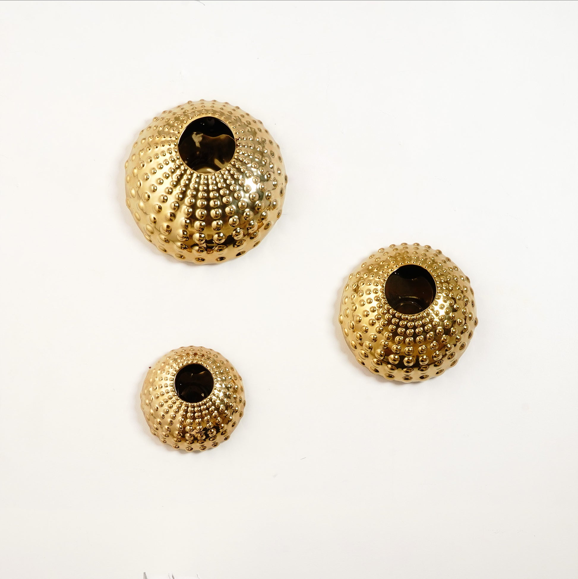 Wall Mounts & Accents Solar Husk - Golden Colour Ceramic Wall Mount Decor (Set of 3)