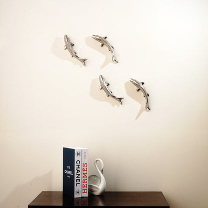 Wall Mounts & Accents Piscean Drift - Silver Coloured Wall Mount Decor (Set of 4)