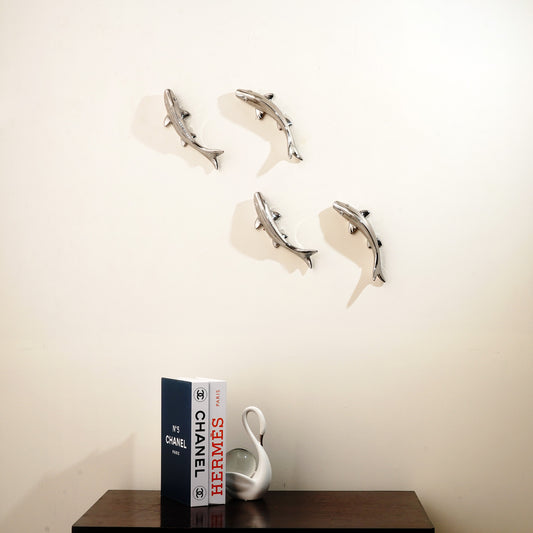 Wall Mounts & Accents Piscean Drift - Silver Coloured Wall Mount Decor (Set of 4)