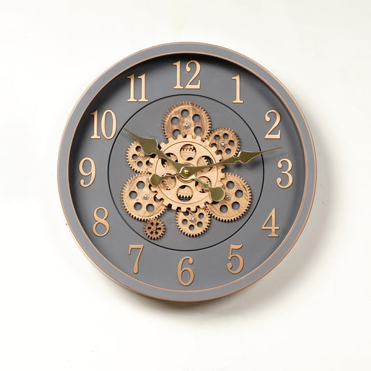Wall Clocks Rustic Revolutions - Moving Gears Wall Clock (~16" Dia)