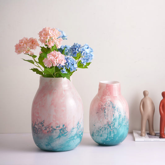 Table Vase Celestial Shore - Thick Crystal Glass Table Vases